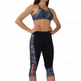 Leggings donna per il fitness con inserti stampati.