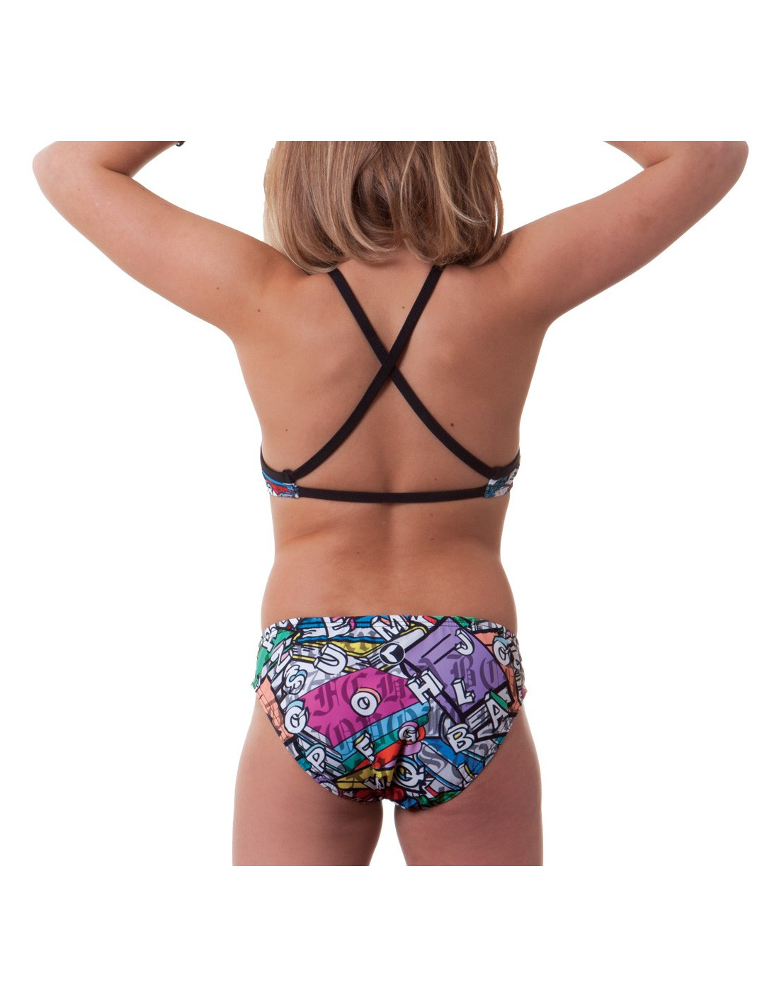 Speedo Costume 2 Pezzi Bambina – Canotta Con Spalline Spesse E Schiena Incrociata – Protezione UPF50+ – Taglia 16 (Rosso/Bianco/Blu)