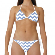 Okeo - Maillot de bain 2 pièces - Triangle Vagues Bleues Okeo - Maillot de bain 2 pièces - Triangle Vagues Bleues