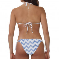 Okeo - Costume 2 Pezzi - Blue Waves Triangolo