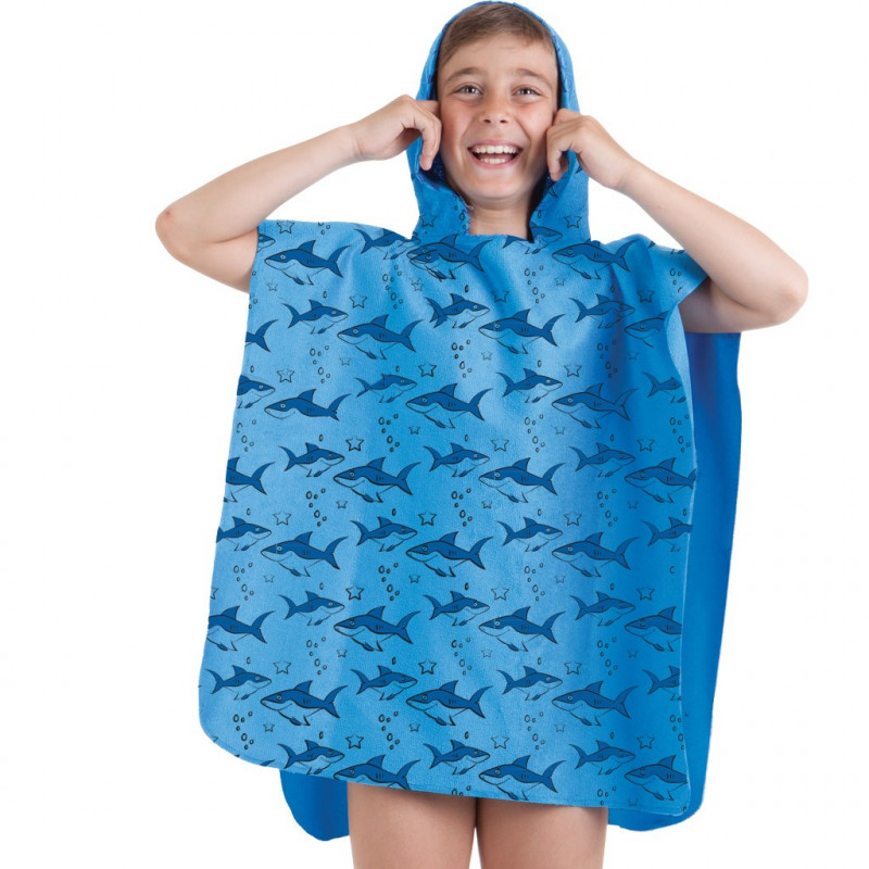 Poncho in microfibra con cappuccio per bambini Poncho in microfibra con cappuccio per bambini