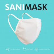 Pack da 1 mascherina SANIMASK Okeo, lavabile e sanificabile realizzata con tessuto perfettamente tra