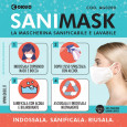 Pack da 1 mascherina SANIMASK Okeo, lavabile e sanificabile realizzata con tessuto perfettamente tra