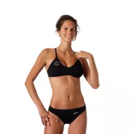 Damen-Zweiteiler-Badeanzug SCHWARZ & ROT