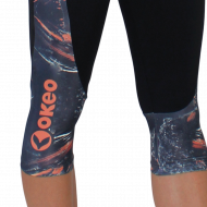 Leggings donna per il fitness con inserti stampati.
