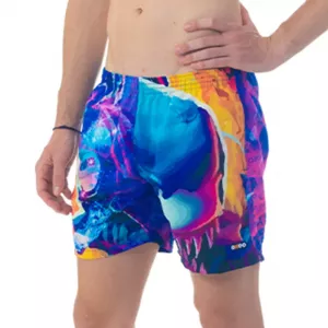 Boxer Mare Uomo Gallo Fantasia Foglie Bicolor Azzurro E Bianco: Qualità Italiana, Comodo E Elegante