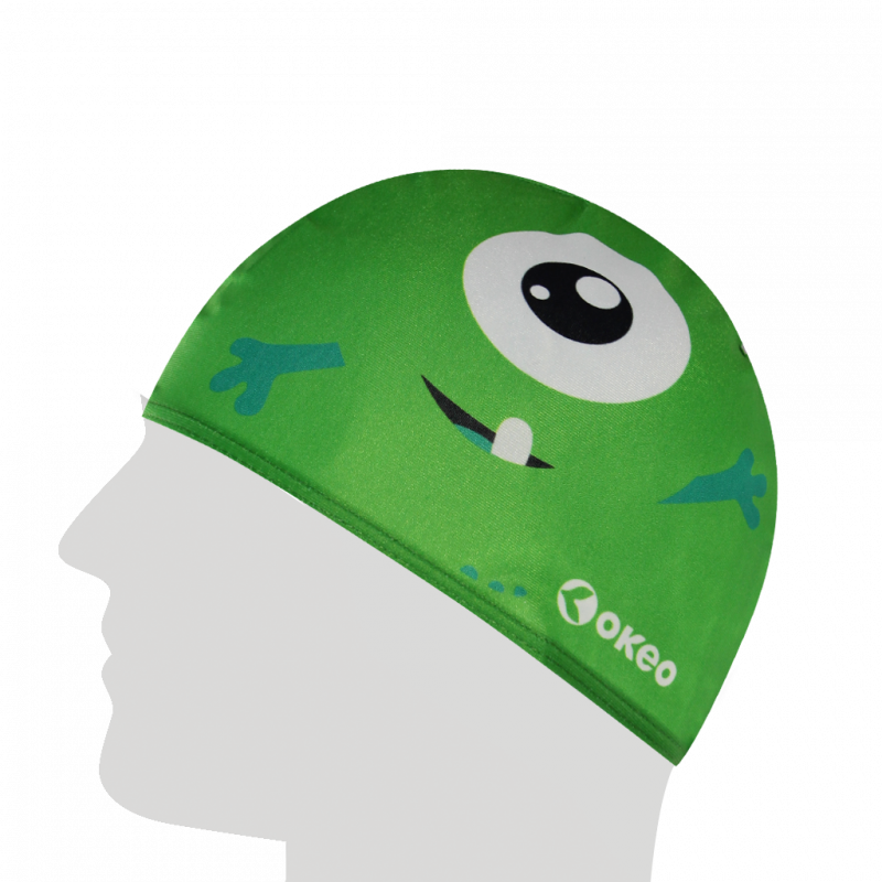 Okeo - Cuffia Lycra Cartoon - Green Monster Okeo - Cuffia Lycra Cartoon - Green Monster