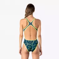 GIGALOGO YELLOW Women's One-Piece Swimsuit GIGALOGO YELLOW Women's One-Piece Swimsuit