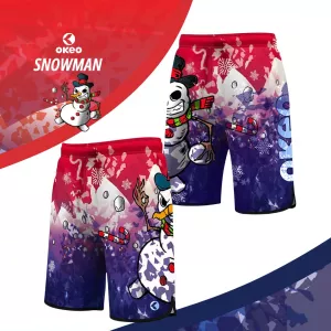 Unisex-Schneemann-Shorts