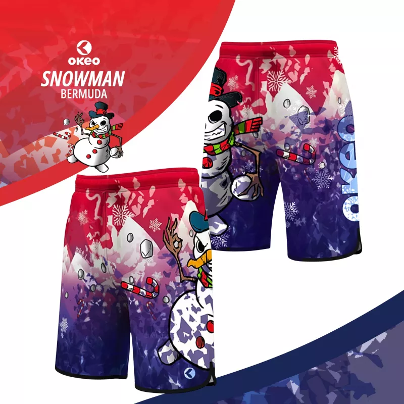 Unisex-Schneemann-Shorts